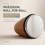 Rollwalze des SharpoSpin mit der Diamantscheibe in Nahaufnahme